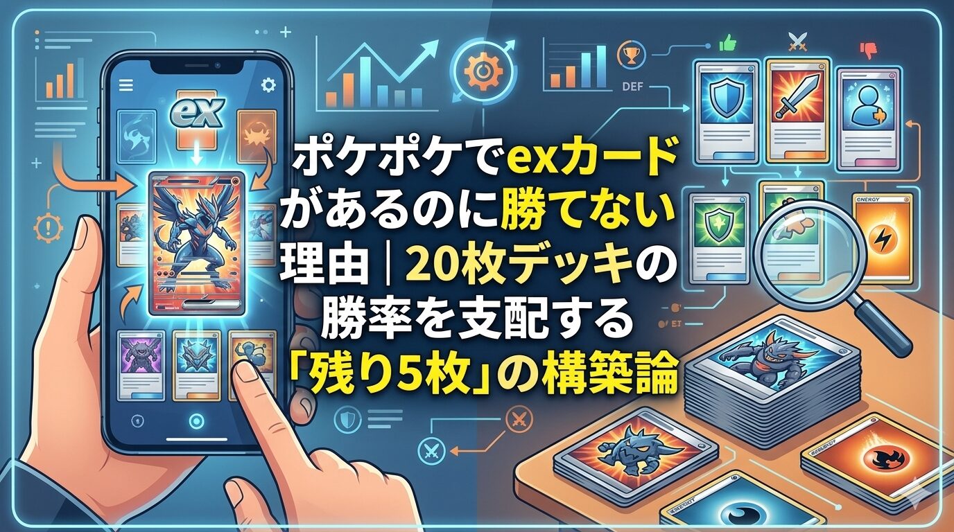 ポケポケでexカードがあるのに勝てない理由｜20枚デッキの勝率を支配する「残り5枚」の構築論