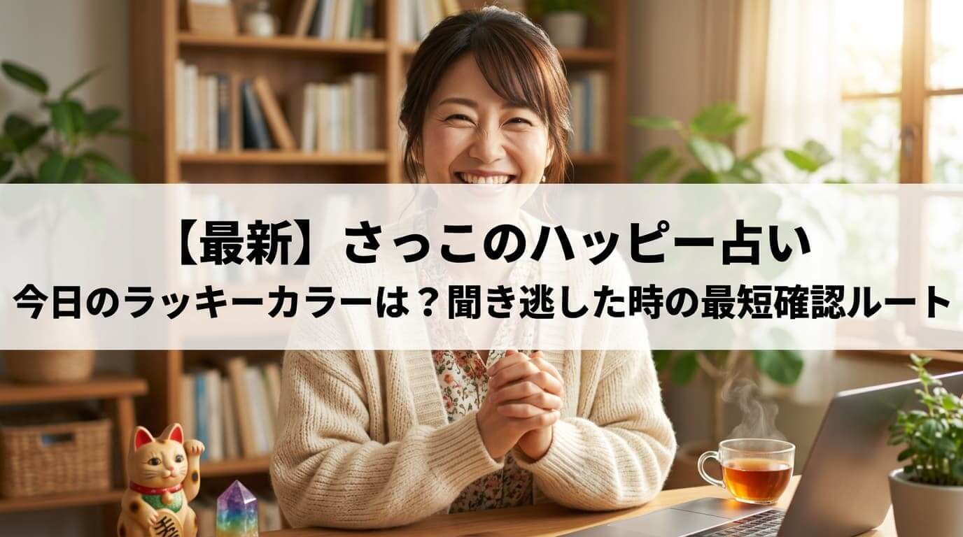 【最新】さっこのハッピー占い今日のラッキーカラーは？聞き逃した時の最短確認ルート