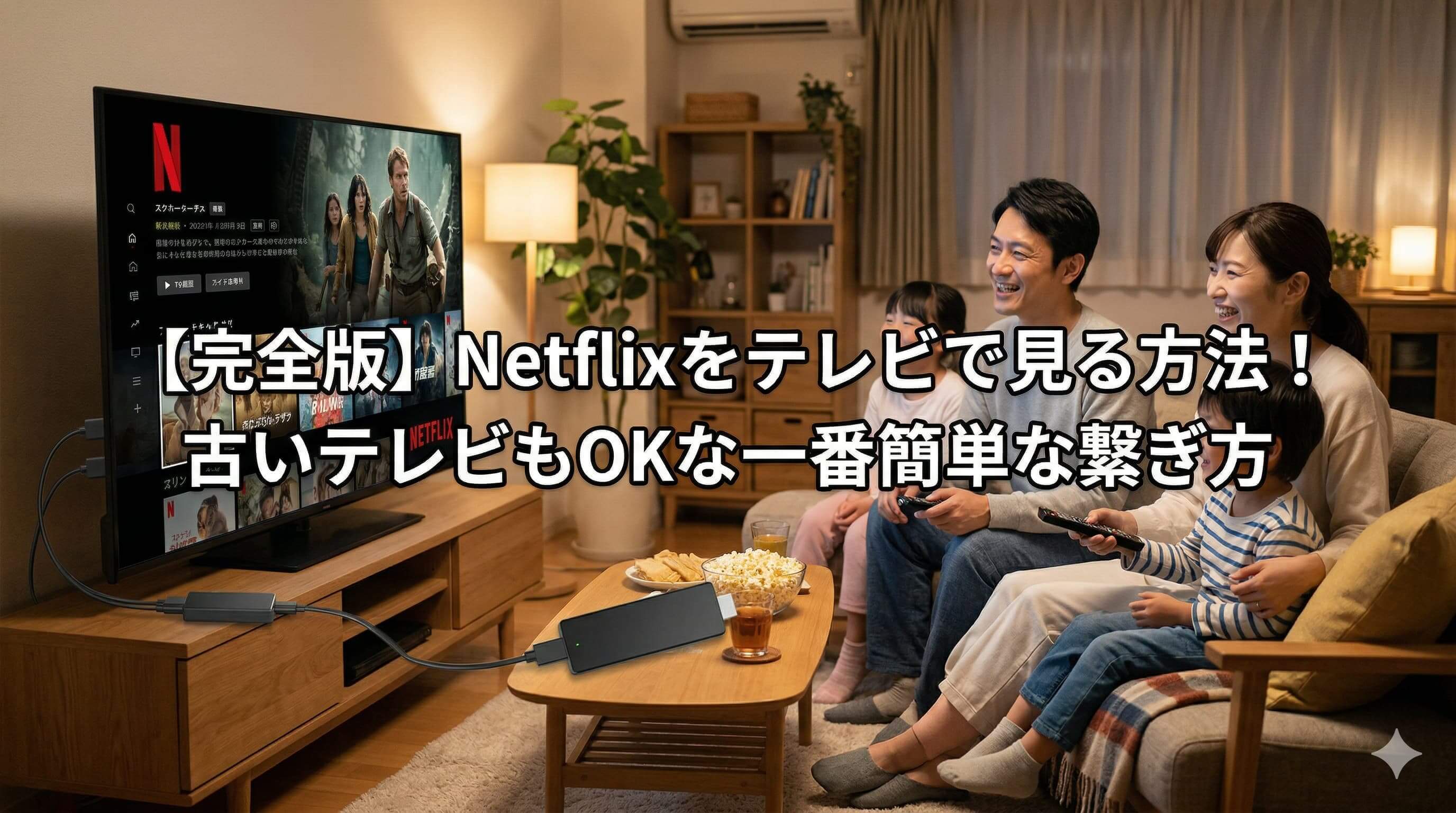 Netflixをテレビで見る方法！