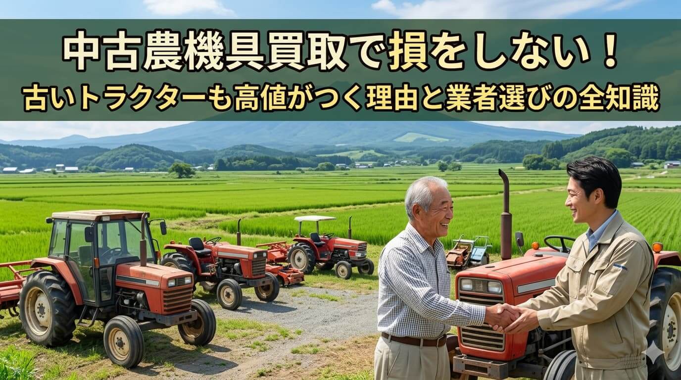 中古農機具買取で損をしない！
