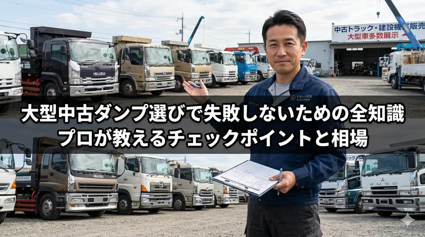 大型中古ダンプ選びで失敗しないための全知識