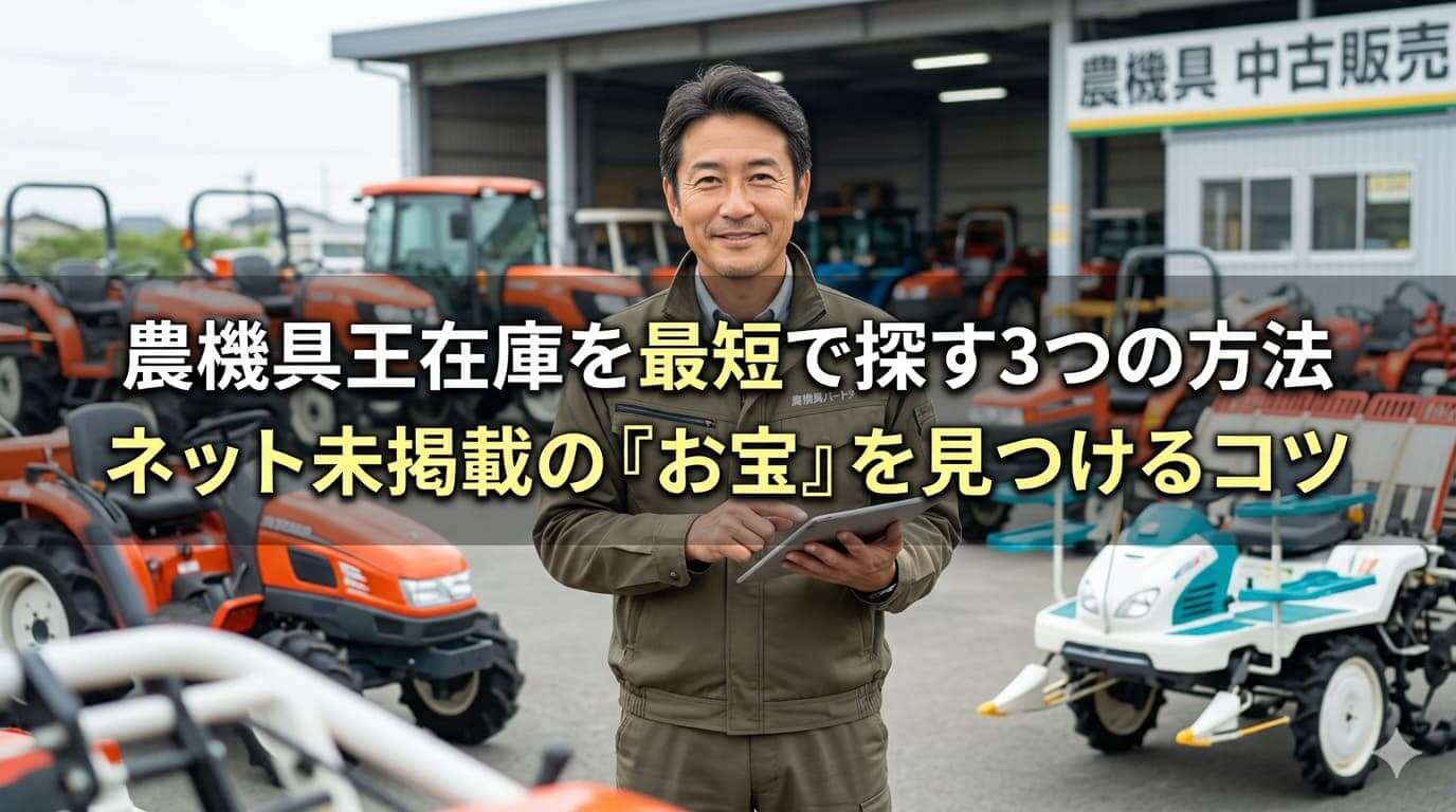 農機具王在庫を最短で探す3つの方法