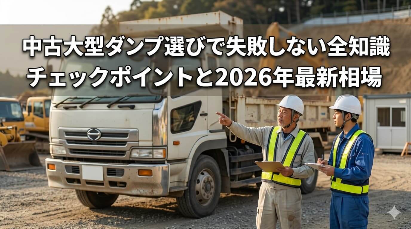 中古大型ダンプ選びで失敗しない全知識