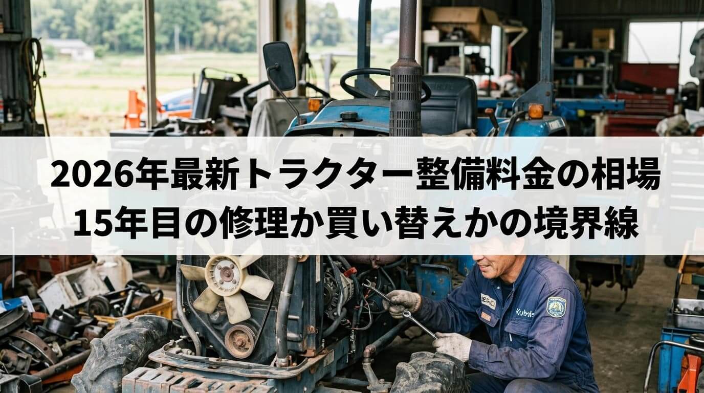 2026年最新トラクター整備料金の相場15年目の修理か買い替えかの境界線