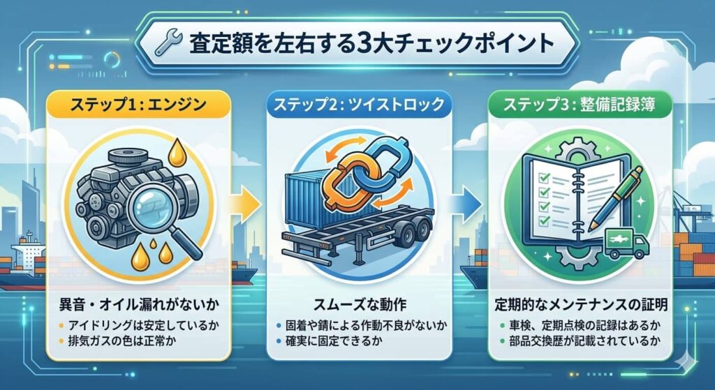 コンテナ専用車・査定チェックリスト