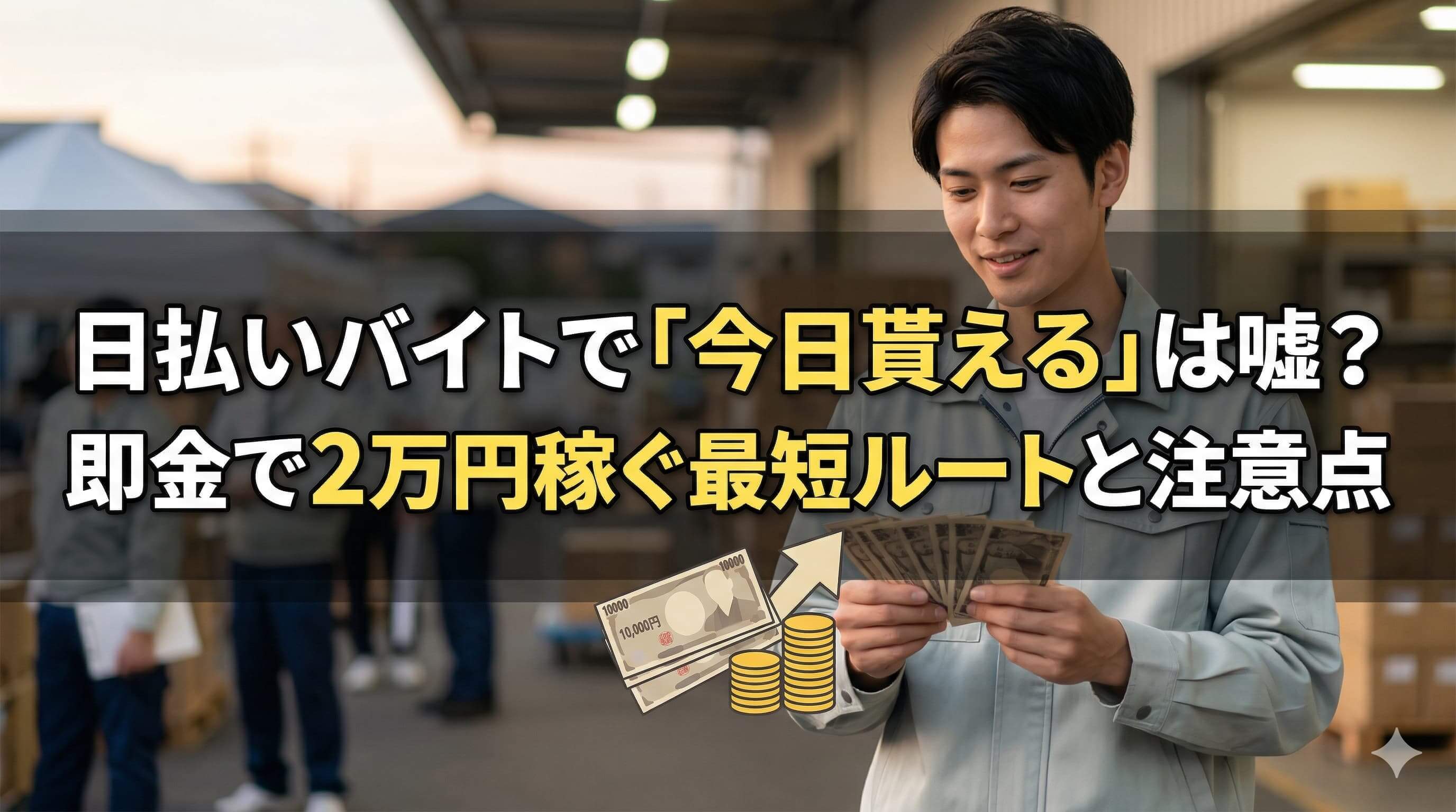 日払いバイトで「今日貰える」は嘘？