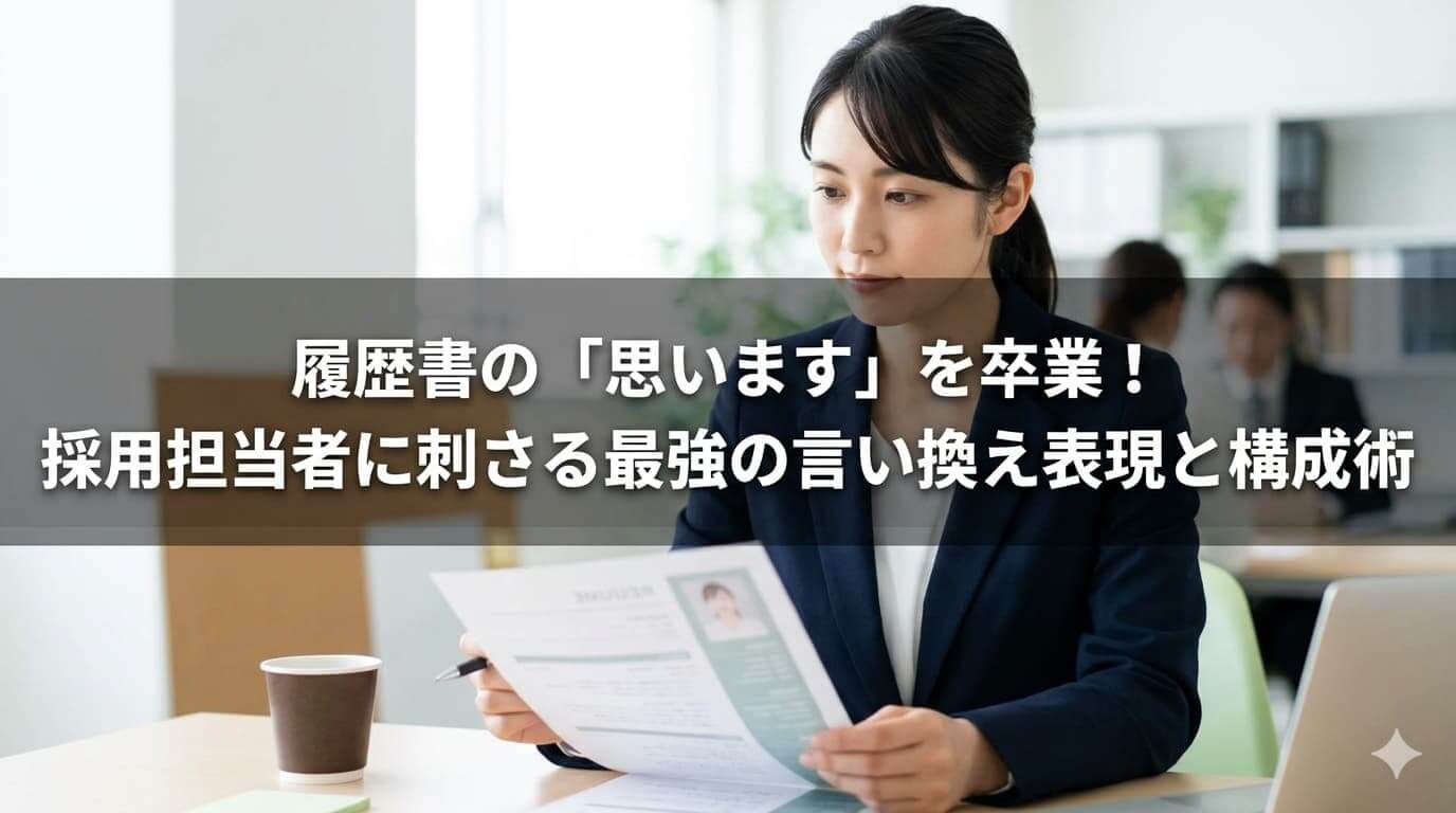 履歴書の「思います」を卒業！