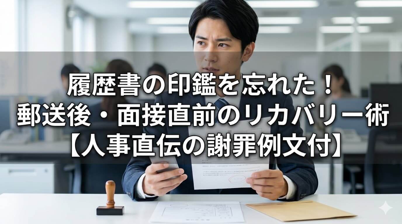 履歴書の印鑑を忘れた！