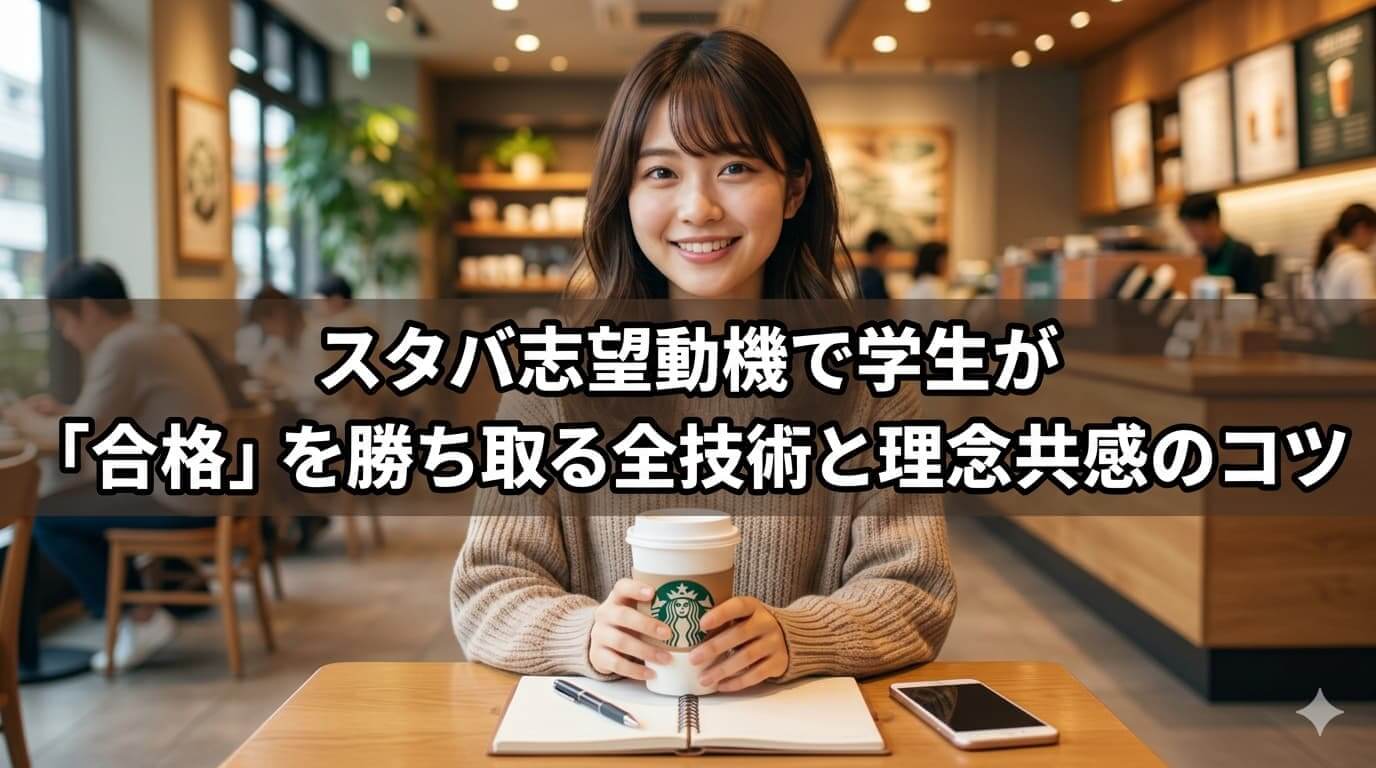 スタバ志望動機で学生が 「合格」を勝ち取る全技術と理念共感のコツ