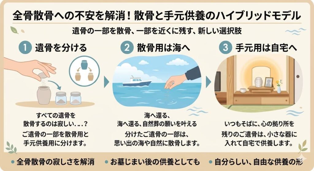 散骨と手元供養のハイブリッドモデル