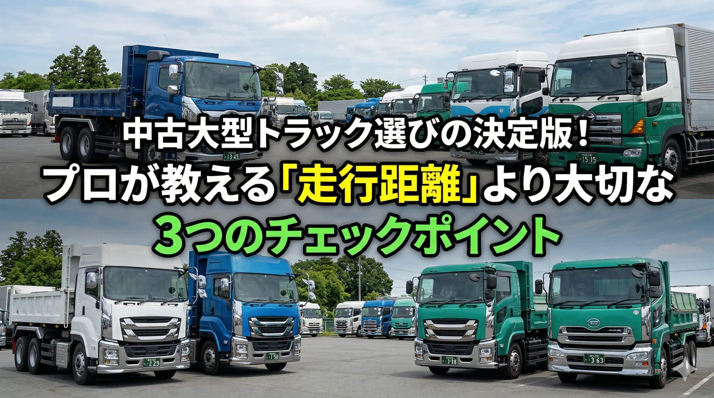 中古大型トラック選びの決定版！