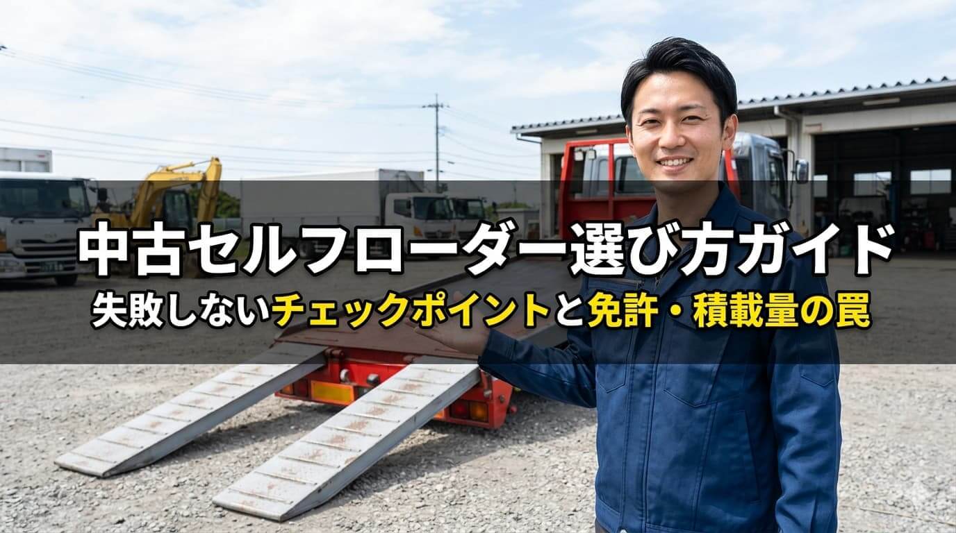 中古セルフローダー選び方ガイド