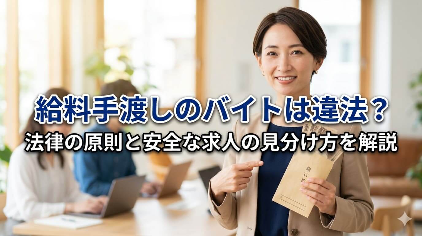 給料手渡しのバイトは違法？