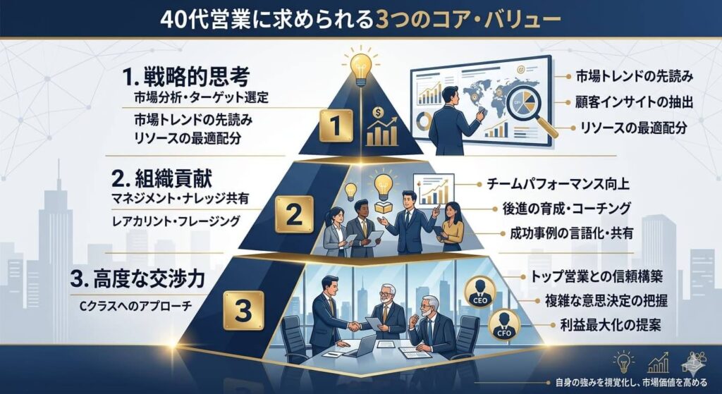 40代営業の市場価値構成要素