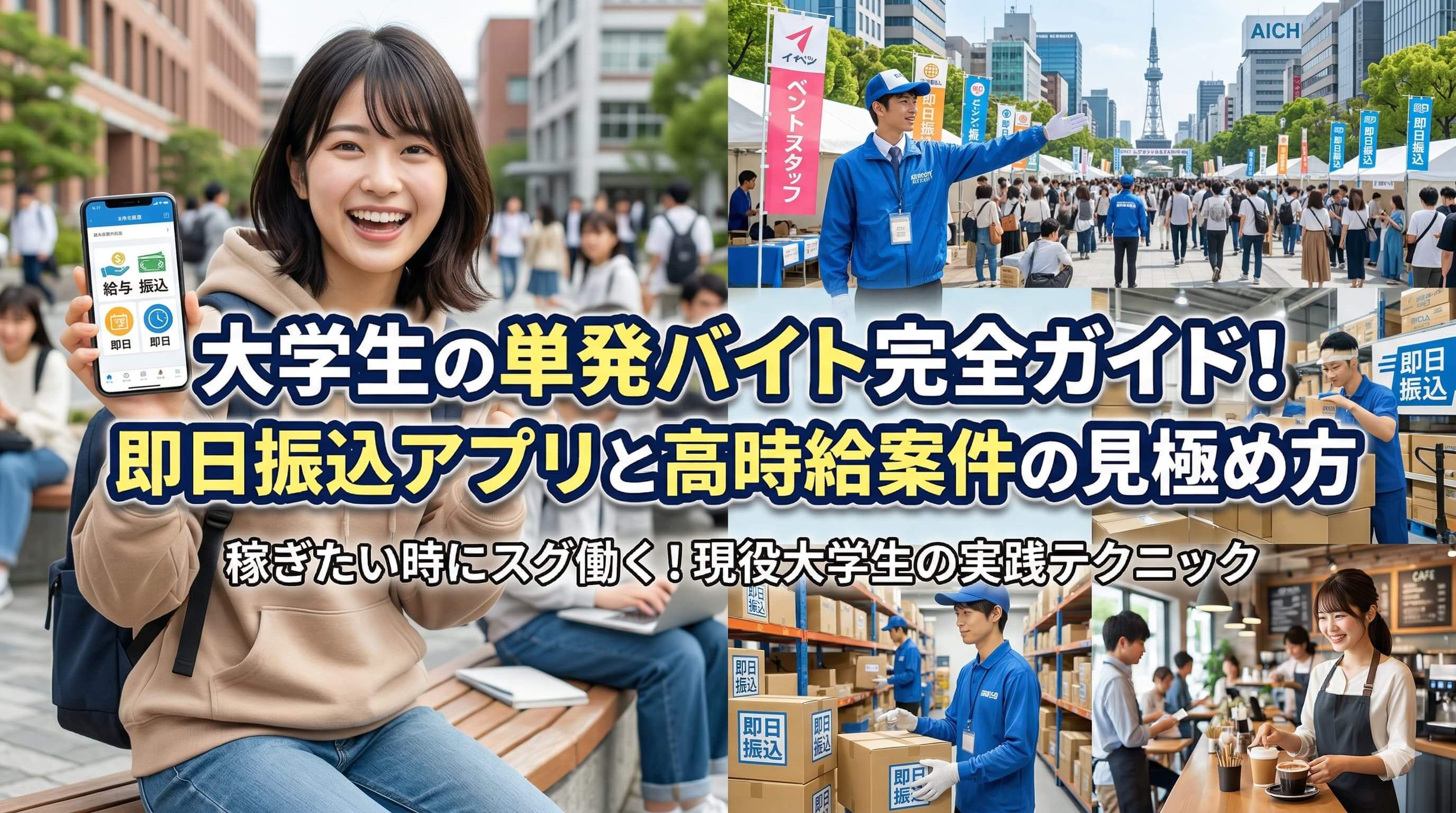 大学生の単発バイト完全ガイド！