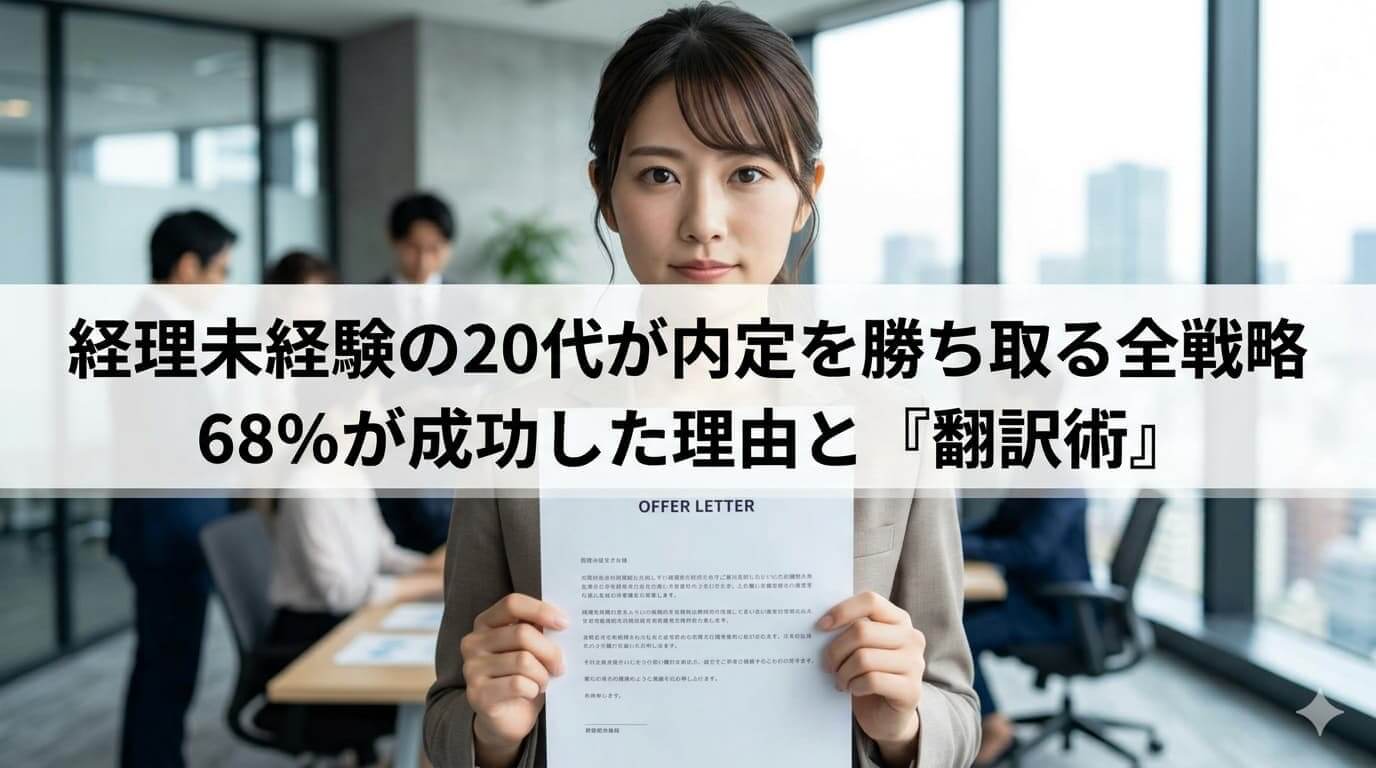 経理未経験の20代が内定を勝ち取る全戦略