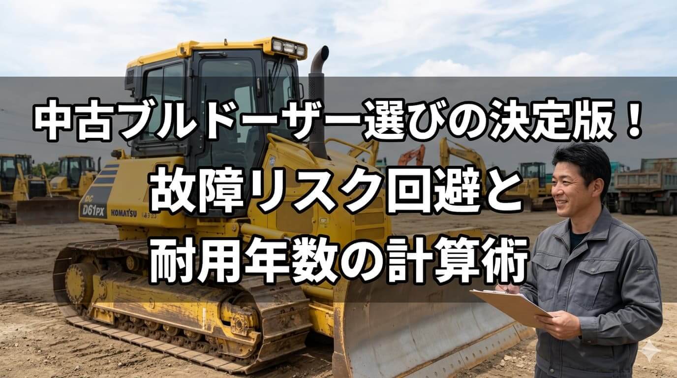 中古ブルドーザー選びの決定版！
