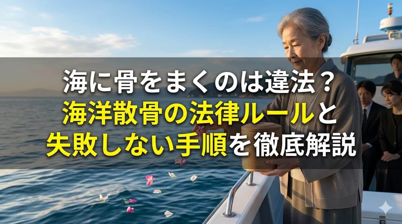 海に骨をまくのは違法？