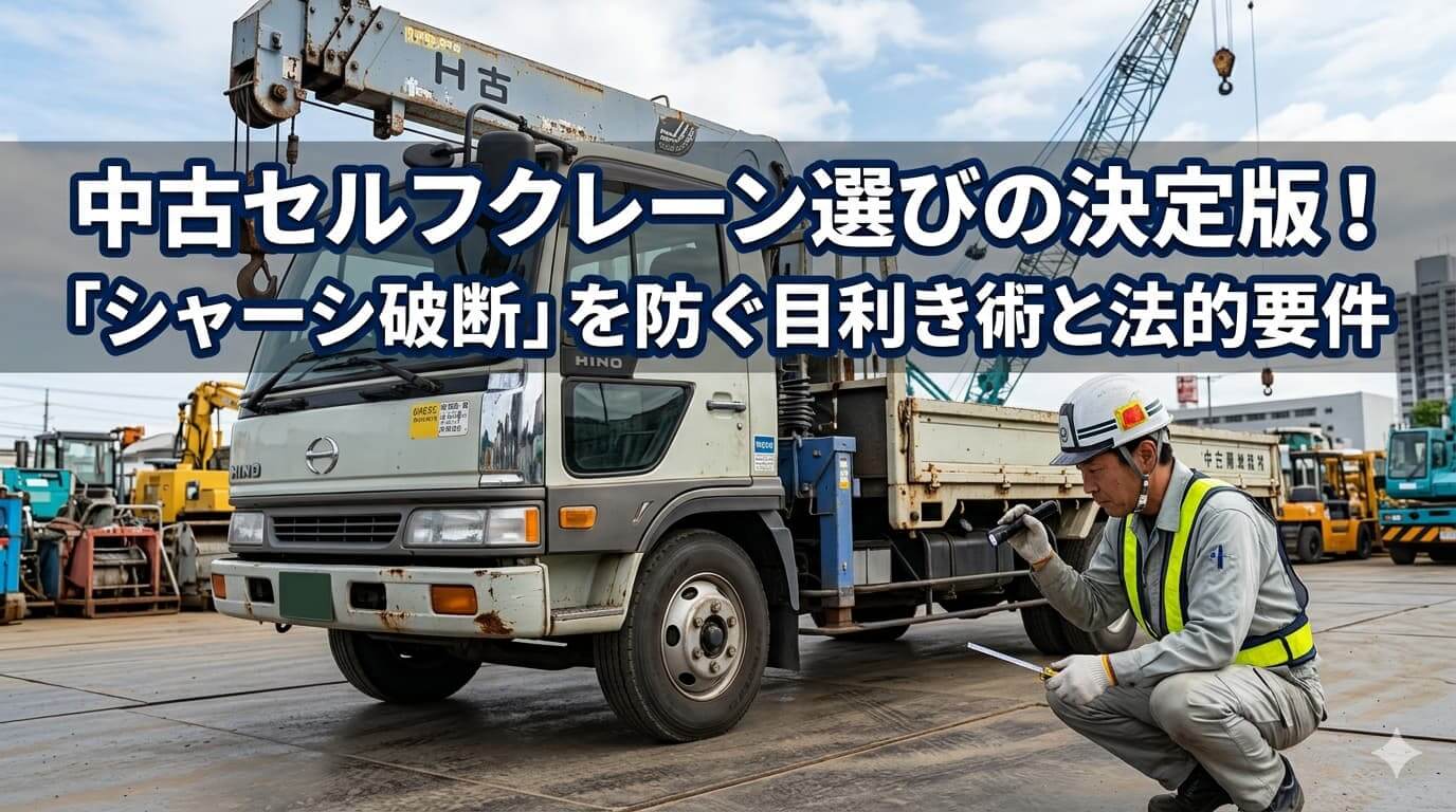 中古セルフクレーン選びの決定版！