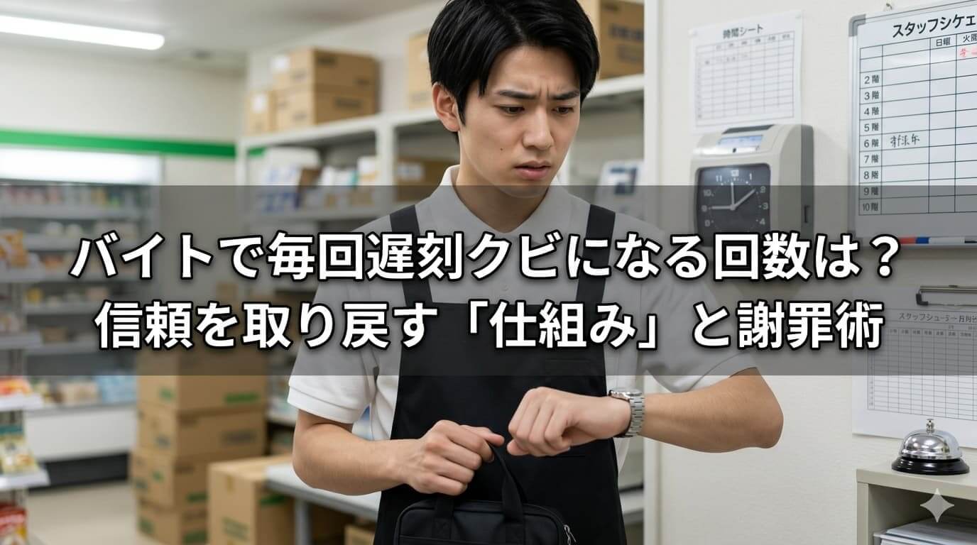 バイトで毎回遅刻クビになる回数は？