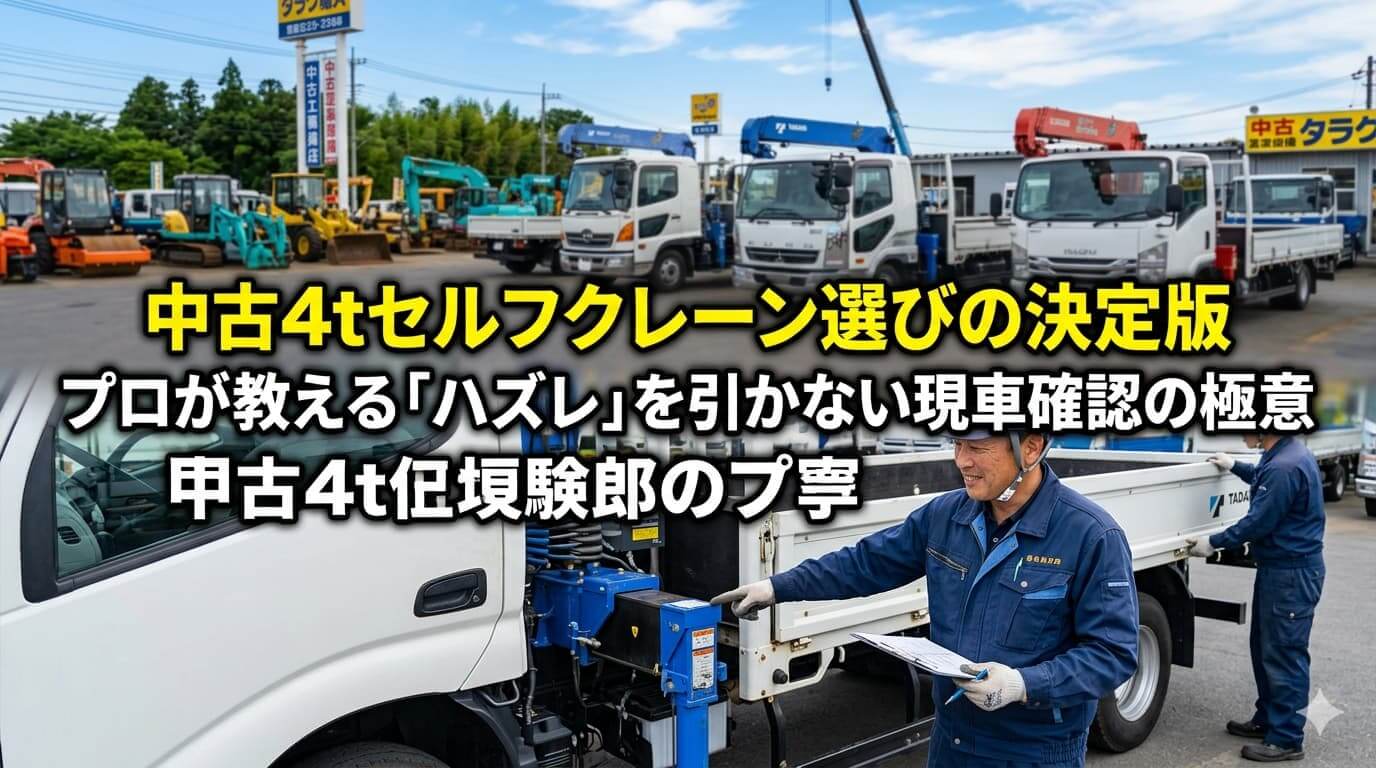 中古4tセルフクレーン選びの決定版
