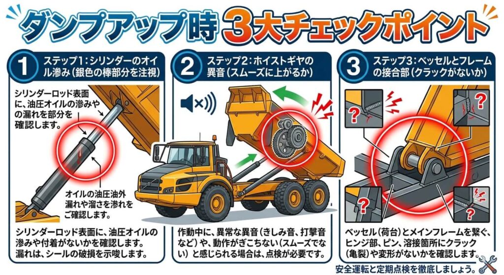 ダンプアップ時のチェックポイント