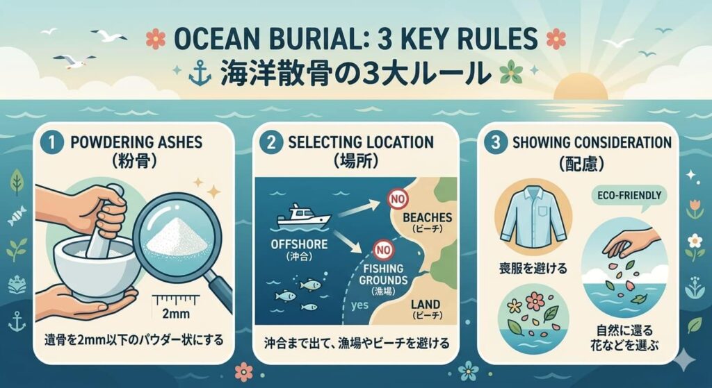 海洋散骨の3大ルール