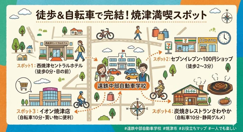  遠鉄中部自動車学校 周辺お役立ちマップ