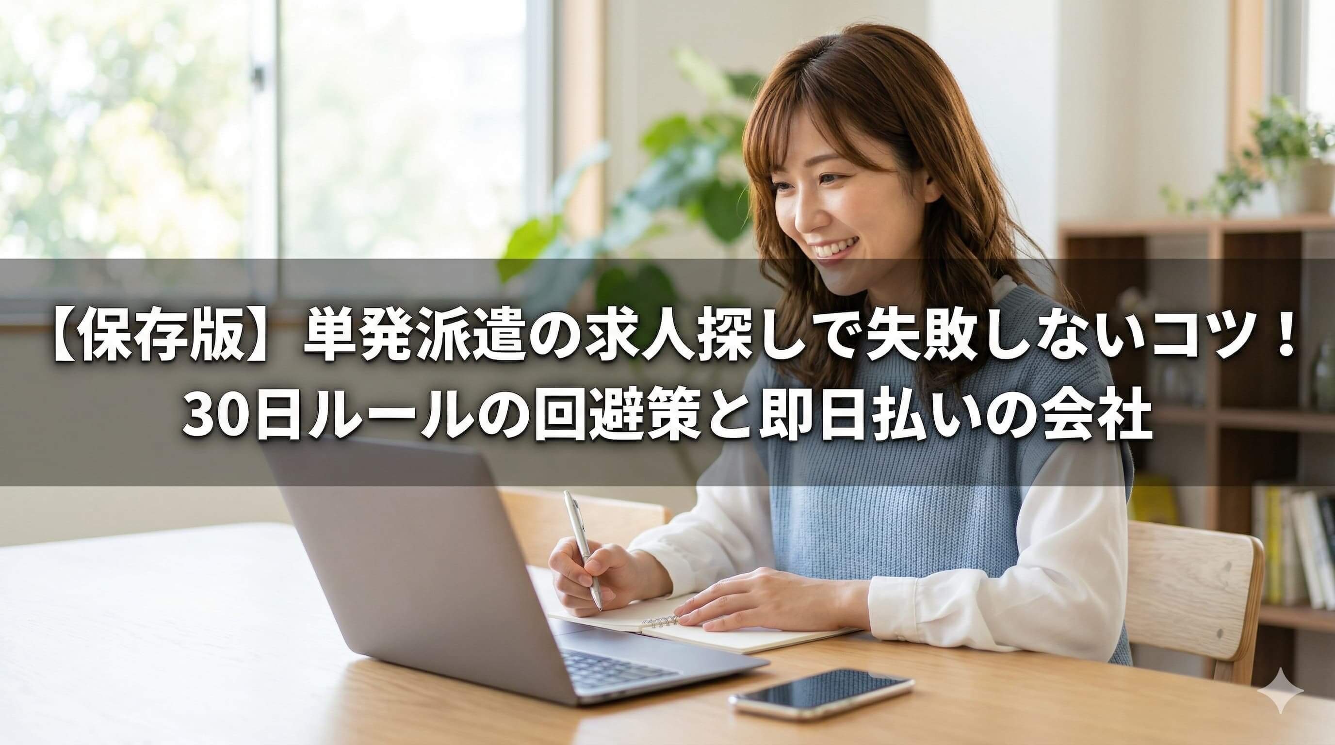 【保存版】単発派遣の求人探しで失敗しないコツ！