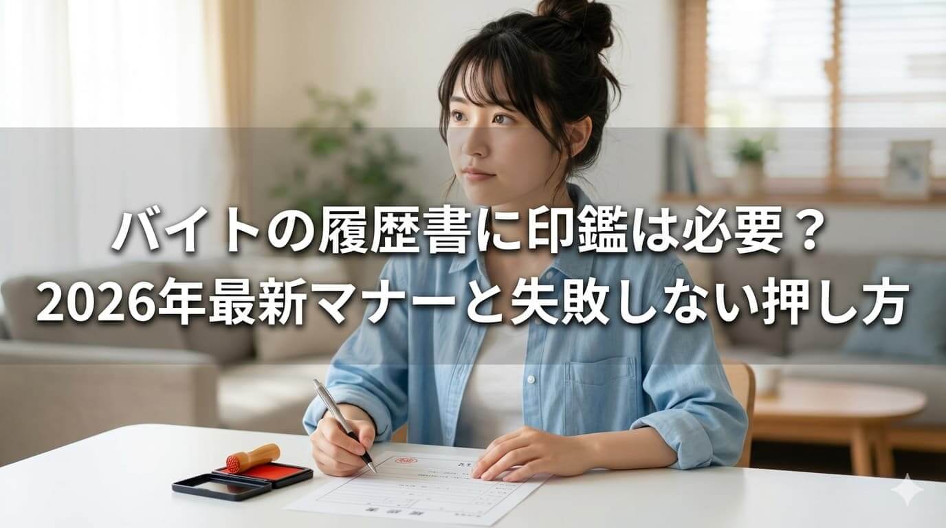 バイトの履歴書に印鑑は必要？