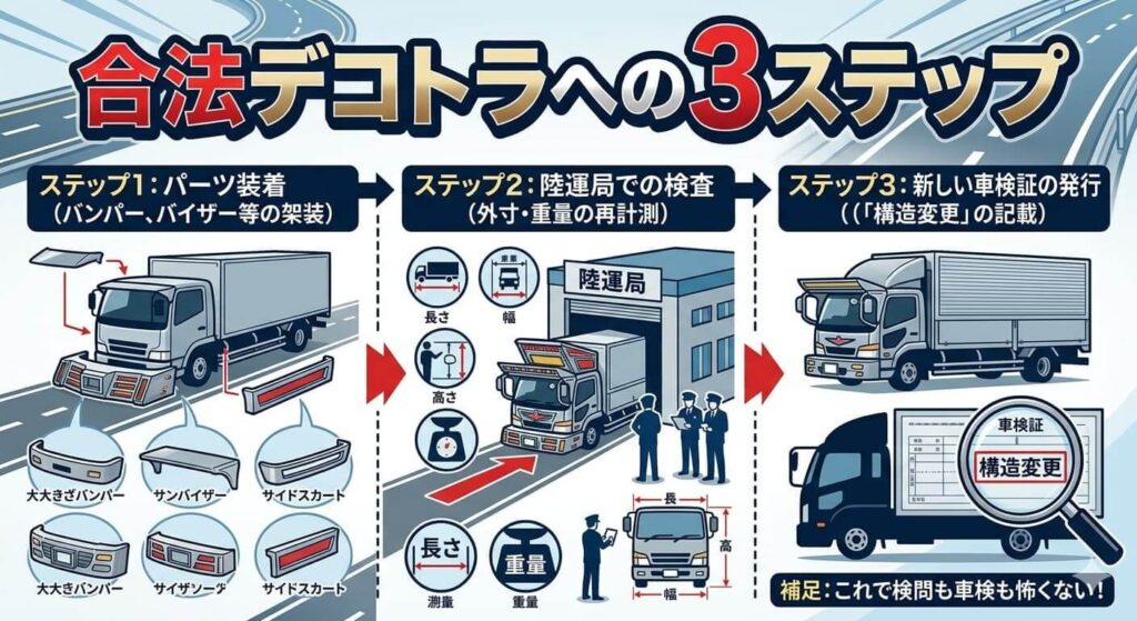 デコトラの構造変更フロー図