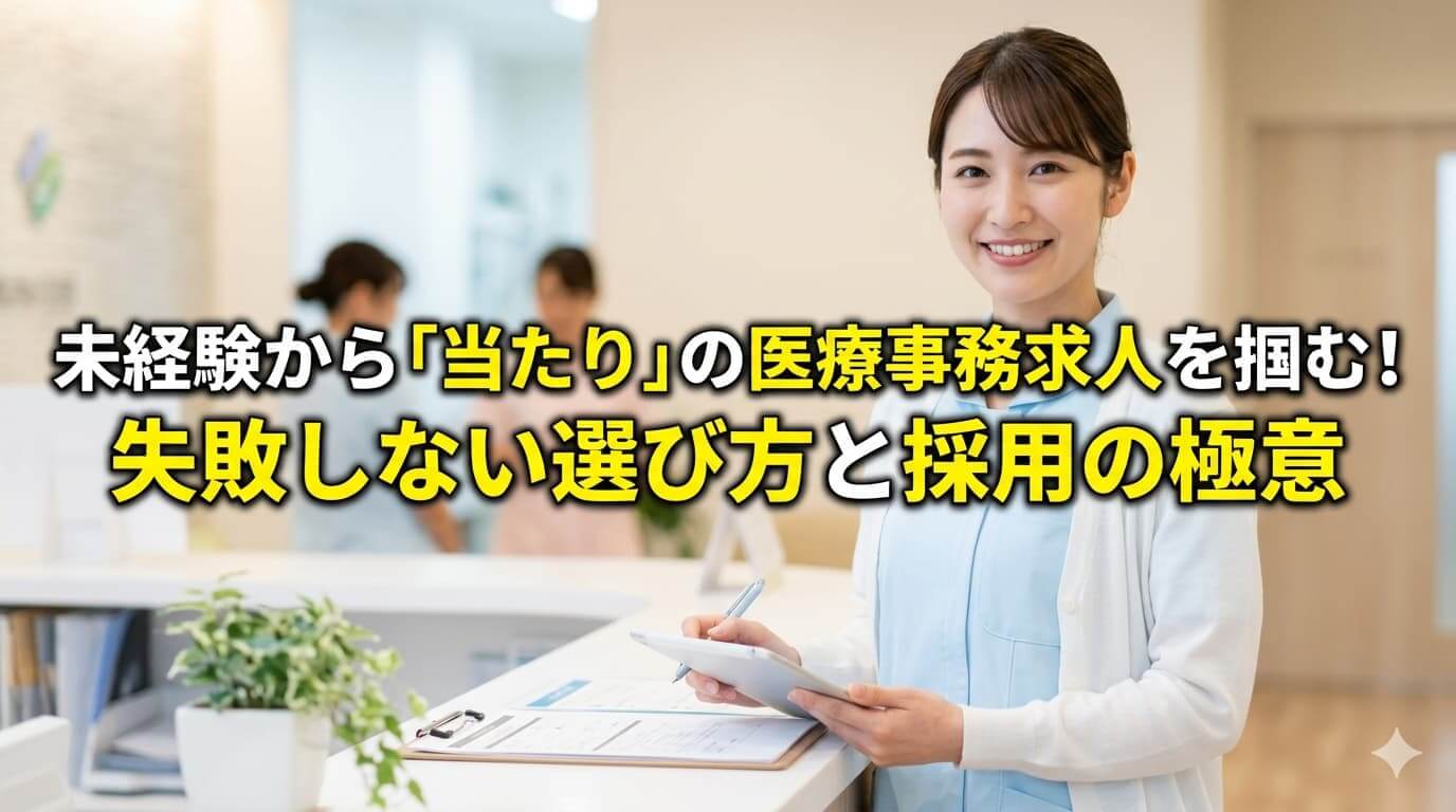 未経験から「当たり」の医療事務求人を掴む！