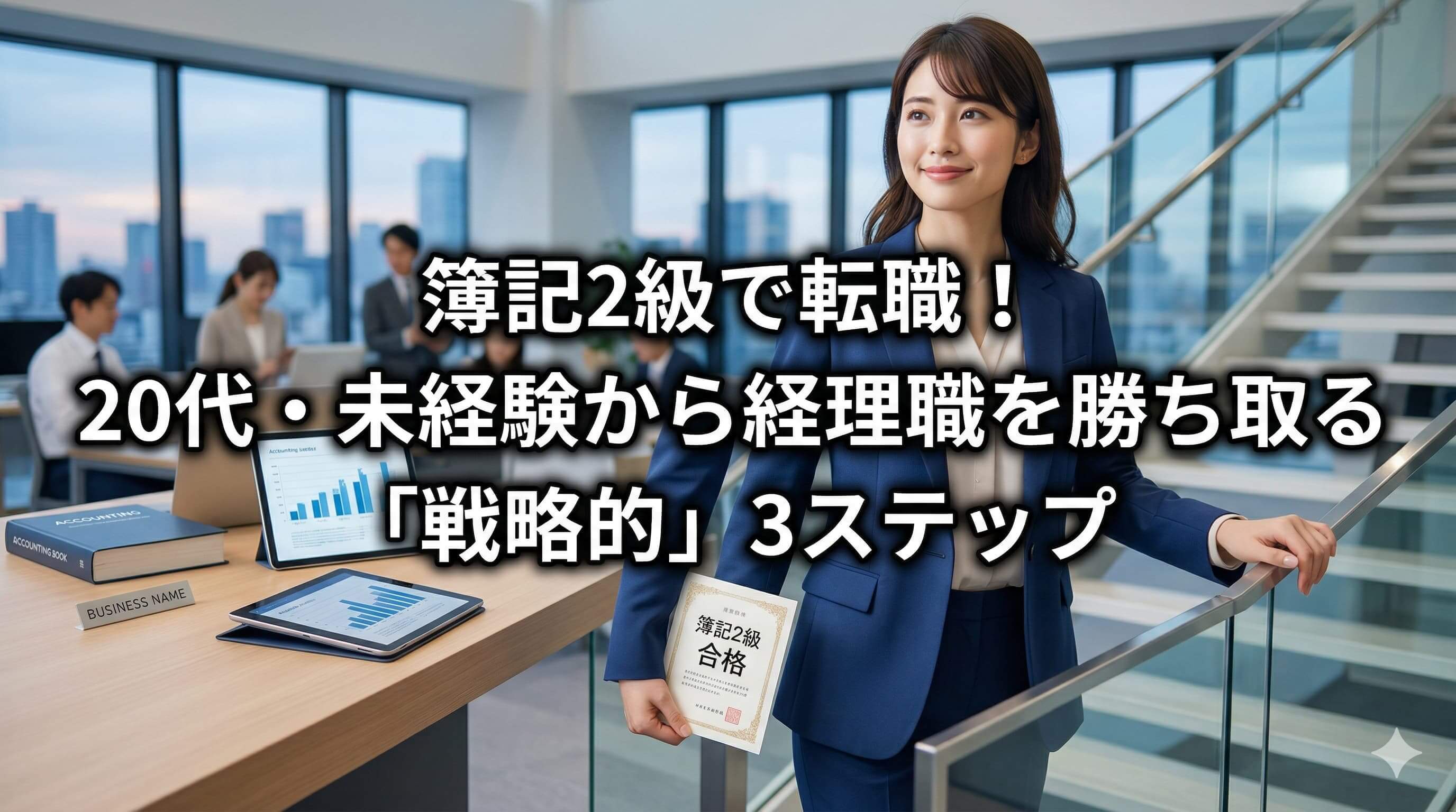 簿記2級で転職！