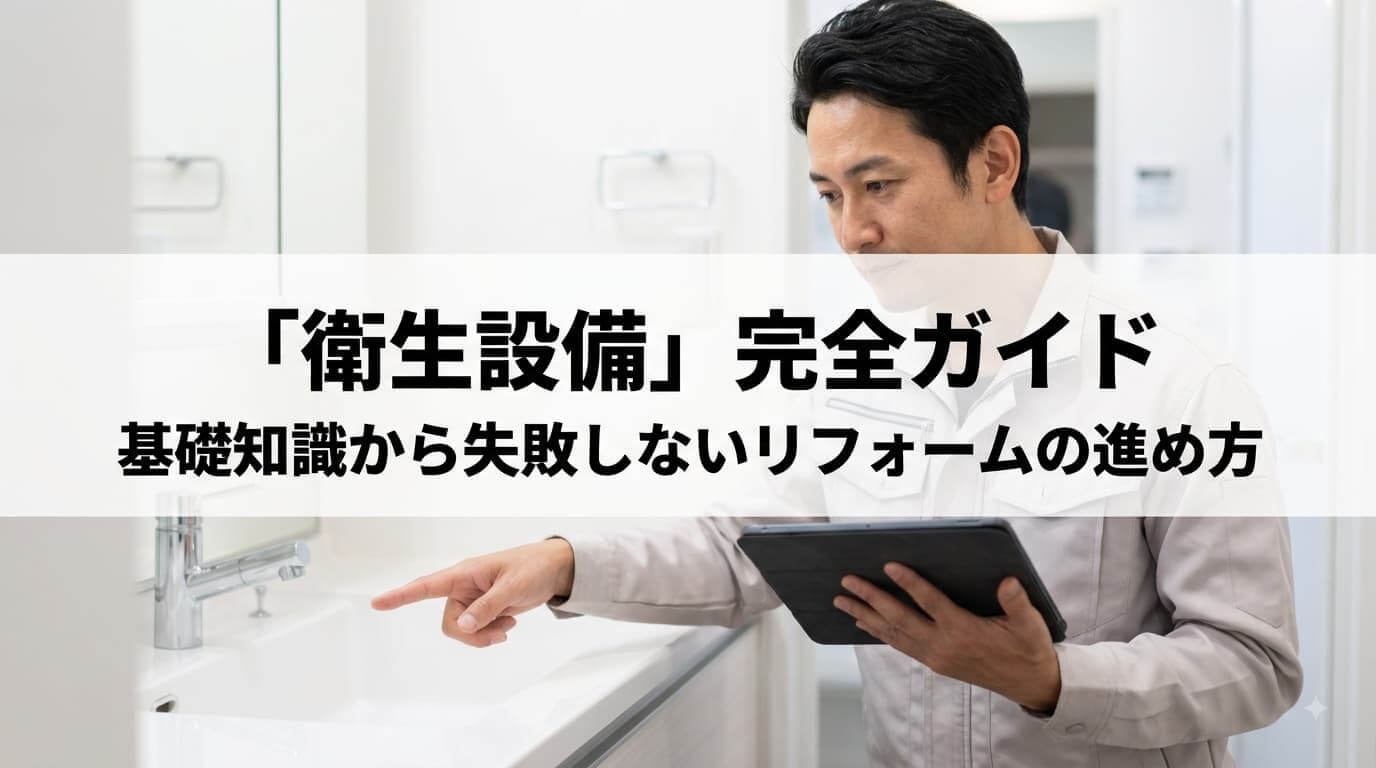 「衛生設備」完全ガイド 基礎知識から失敗しないリフォームの進め方