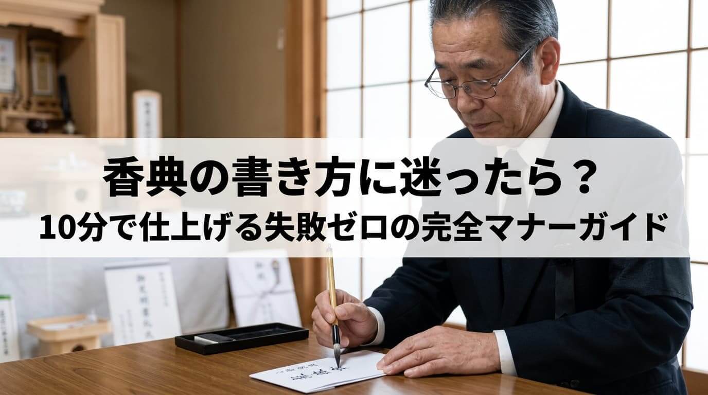 香典の書き方に迷ったら？ 10分で仕上げる失敗ゼロの完全マナーガイド