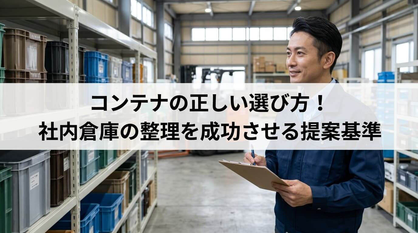 コンテナの正しい選び方！ 社内倉庫の整理を成功させる提案基準