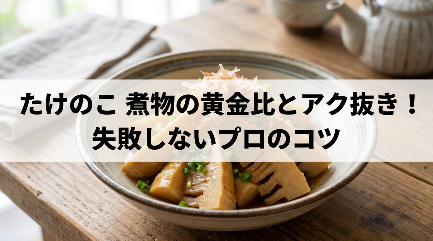 たけのこ 煮物の黄金比とアク抜き！失敗しないプロのコツ