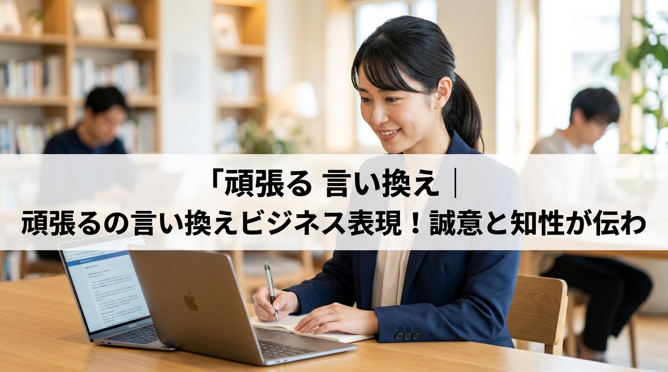 頑張る 言い換え｜頑張るの言い換えビジネス表現！誠意と知性が伝わ