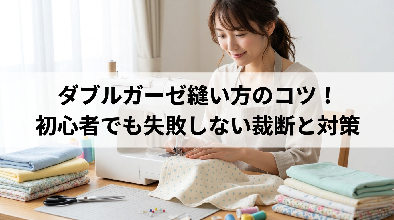 ダブルガーゼ縫い方のコツ！初心者でも失敗しない裁断と対策
