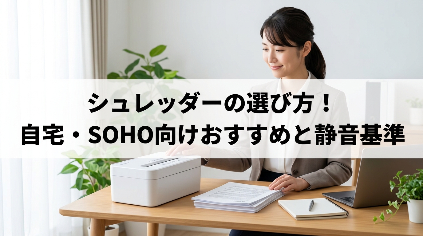 シュレッダーの選び方！自宅・SOHO向けおすすめと静音基準