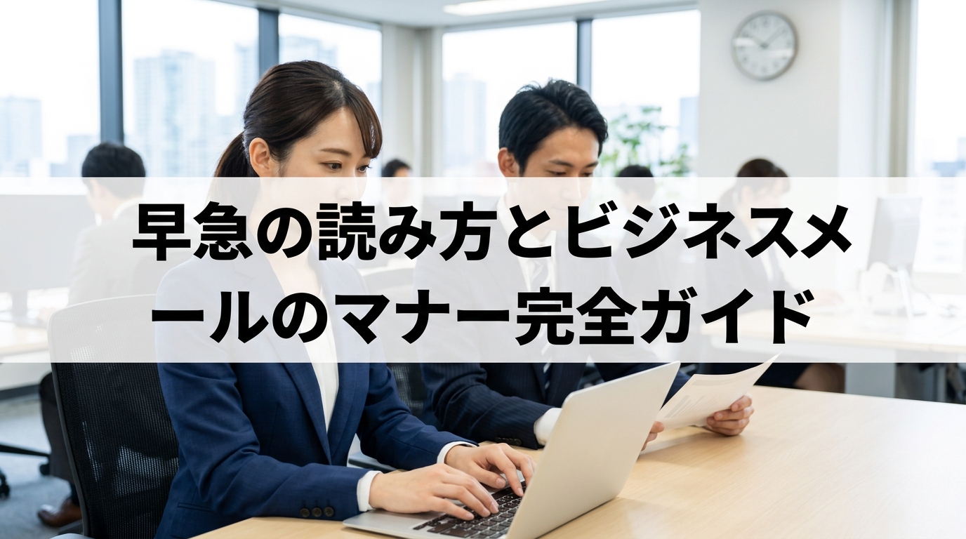 早急の読み方とビジネスメールのマナー完全ガイド