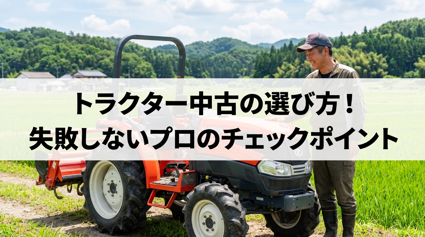 トラクター中古の選び方！失敗しないプロのチェックポイント