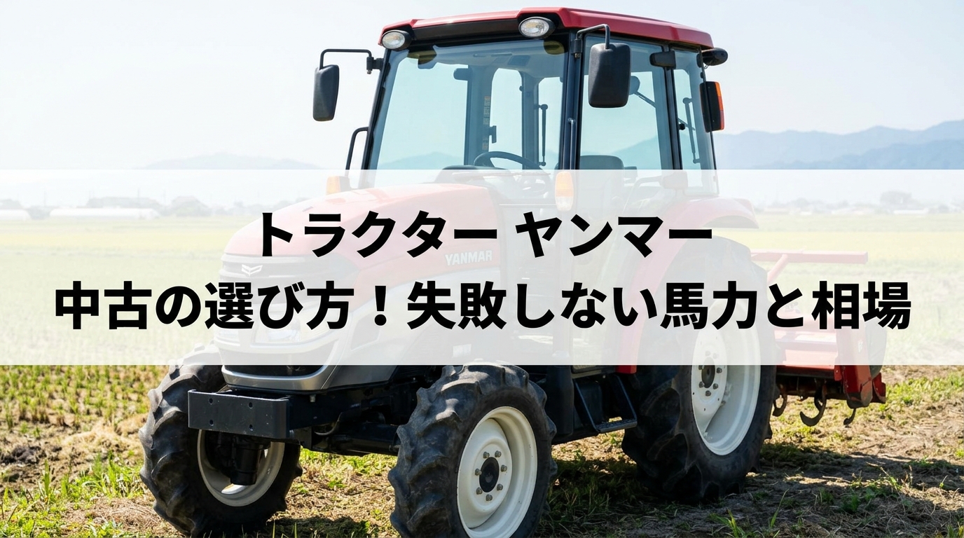 トラクター ヤンマー 中古の選び方！失敗しない馬力と相場