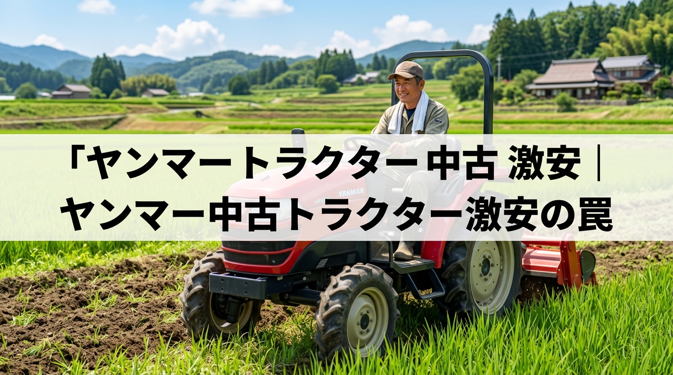 ヤンマー トラクター 中古 激安｜ヤンマー中古トラクター激安の罠