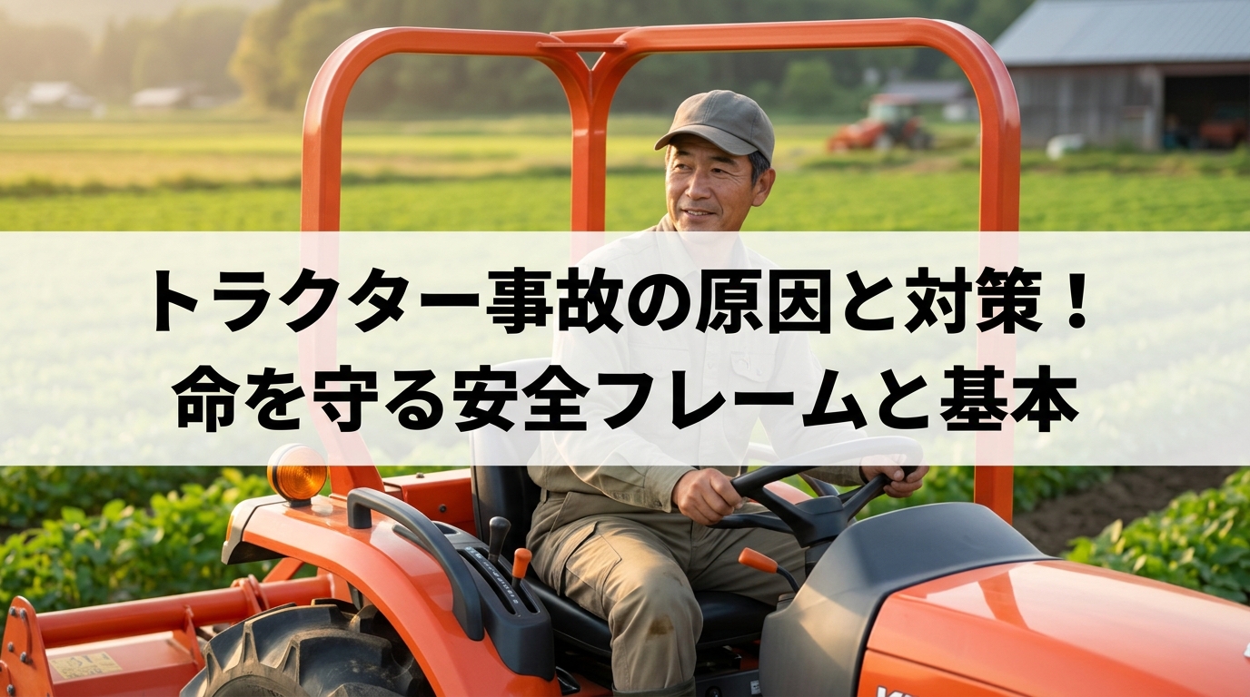トラクター事故の原因と対策！命を守る安全フレームと基本