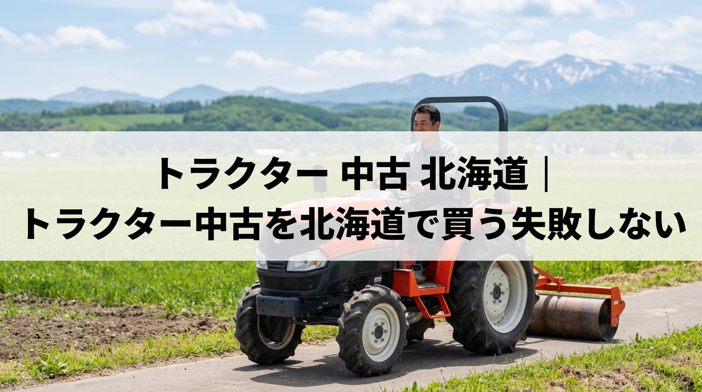 トラクター 中古 北海道｜トラクター中古を北海道で買う失敗しない