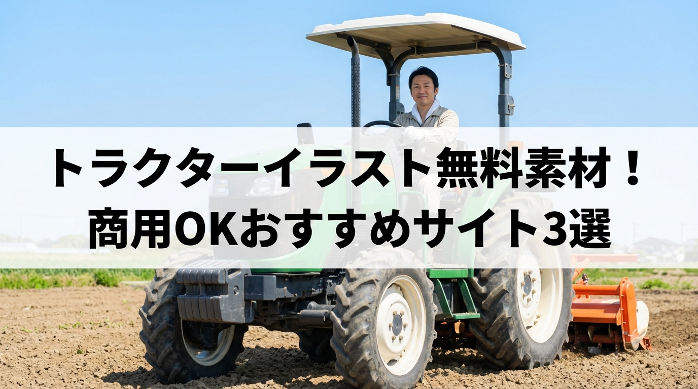 トラクターイラスト無料素材！商用OKおすすめサイト3選