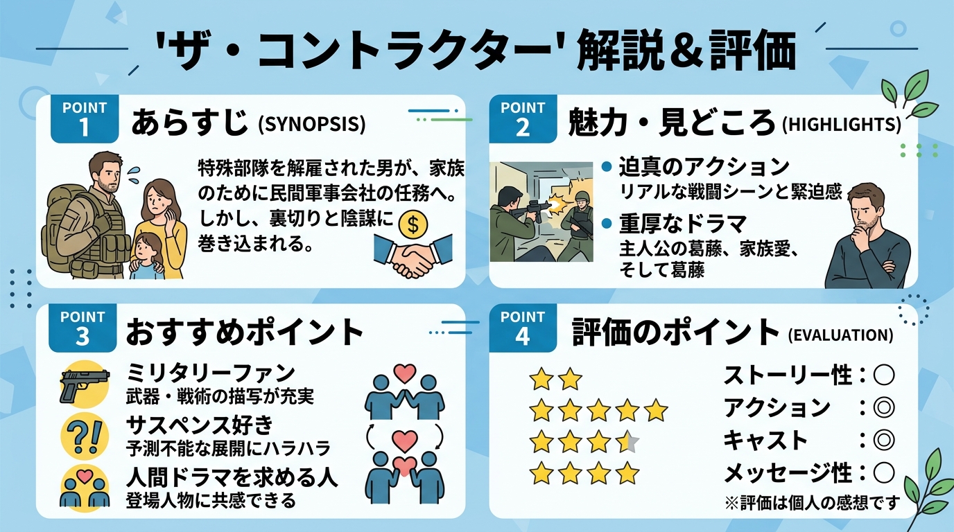 ザコントラクターの評価は？あらすじと見どころを徹底解説のインフォグラフィック1