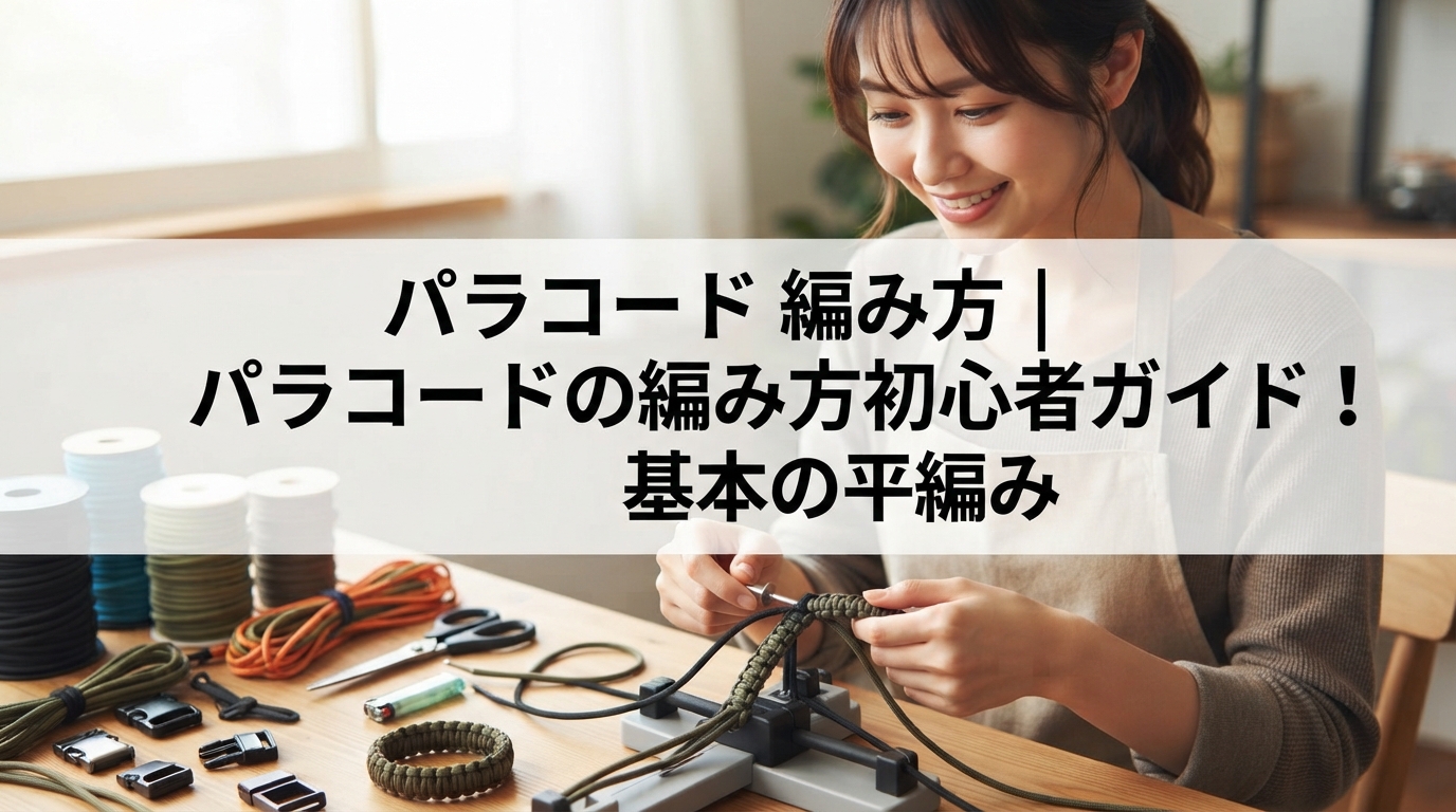 パラコード 編み方｜パラコードの編み方初心者ガイド！基本の平編み
