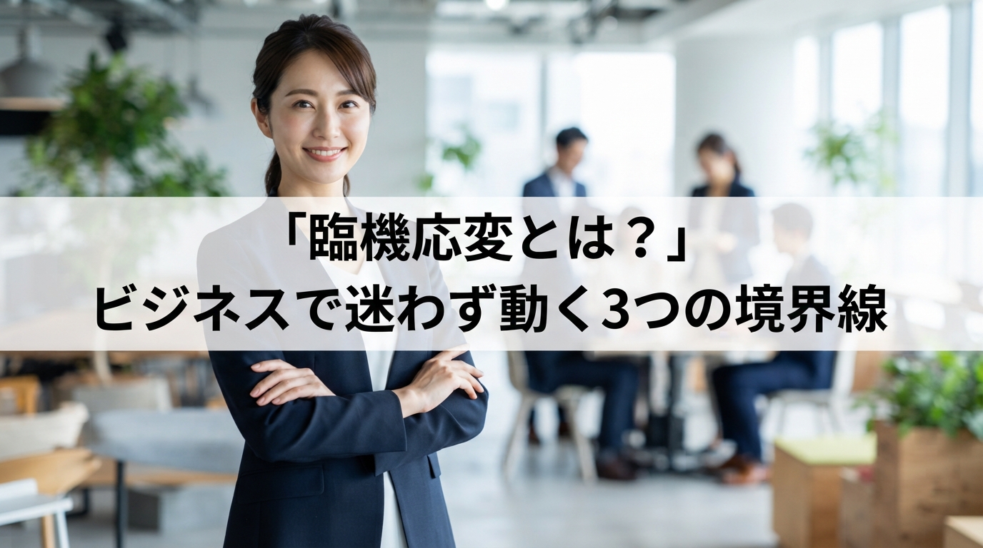 臨機応変とは？ビジネスで迷わず動く3つの境界線